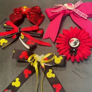 Disney Style Handmade Bow Hair Barrettes